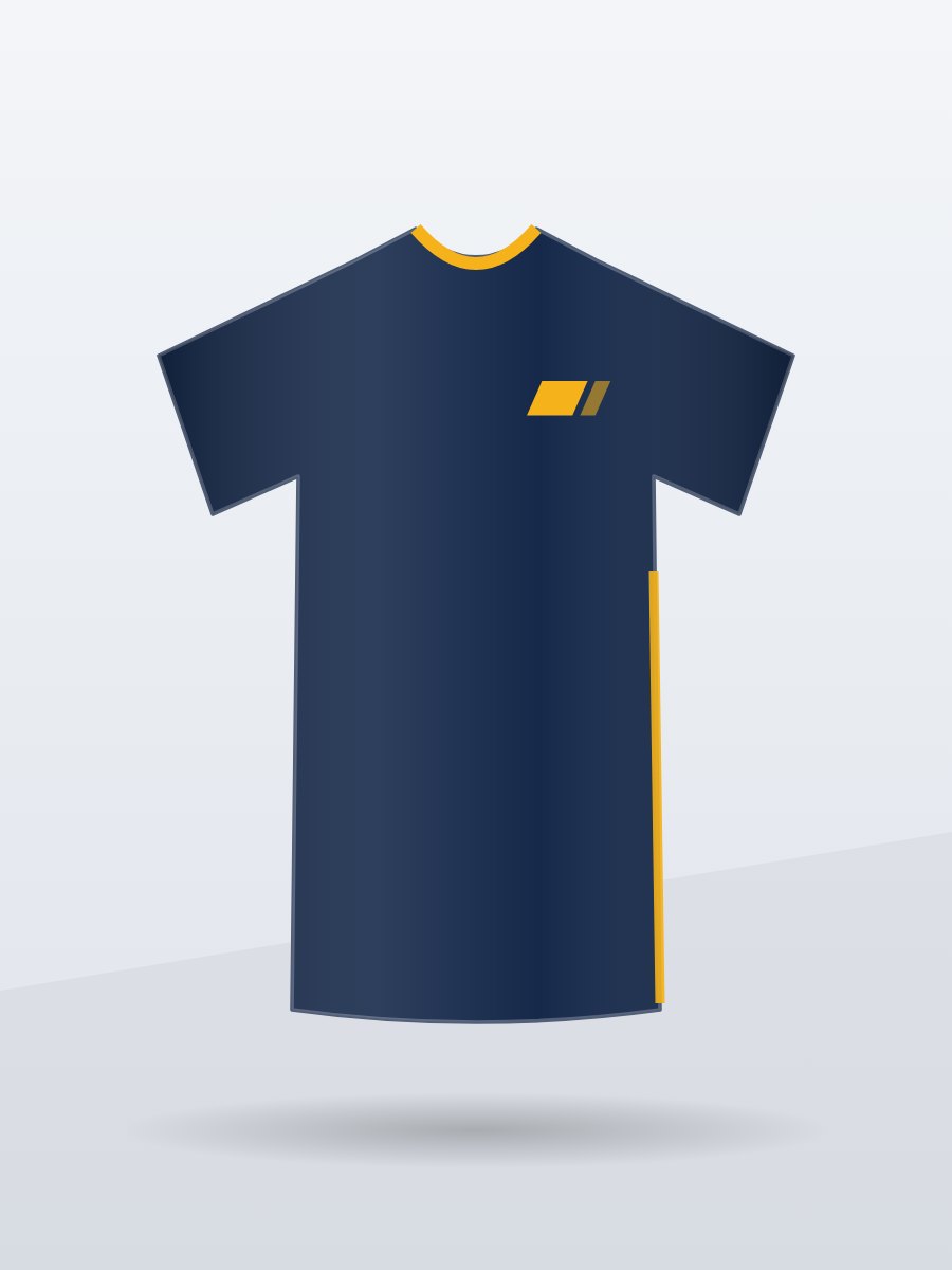 AeroDry Training Tee, Navy, front view