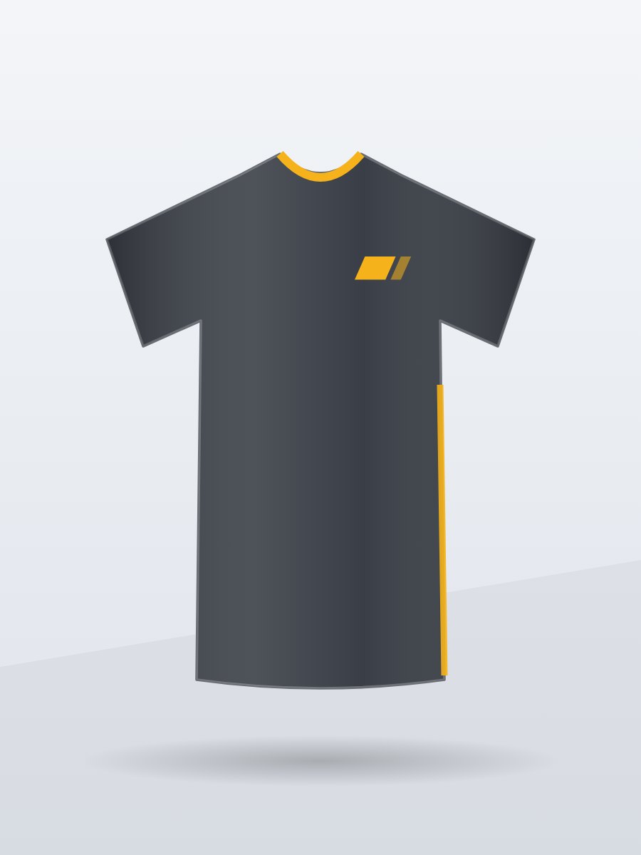 AeroDry Training Tee, Charcoal, front view