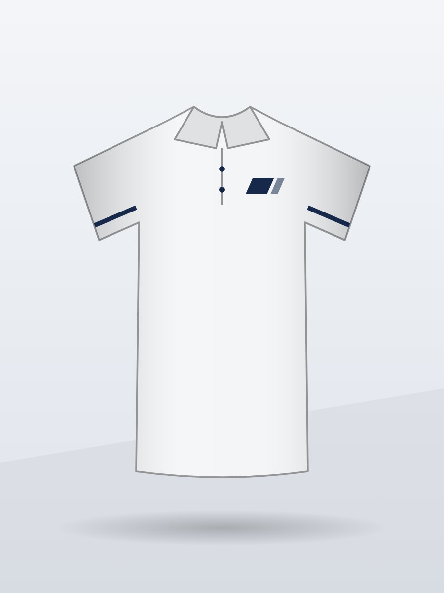 Clubhouse Pique Polo, White, front view