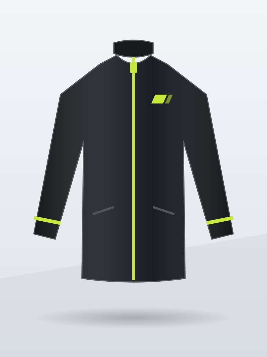Night Shift Reflective Jacket, Black, front view