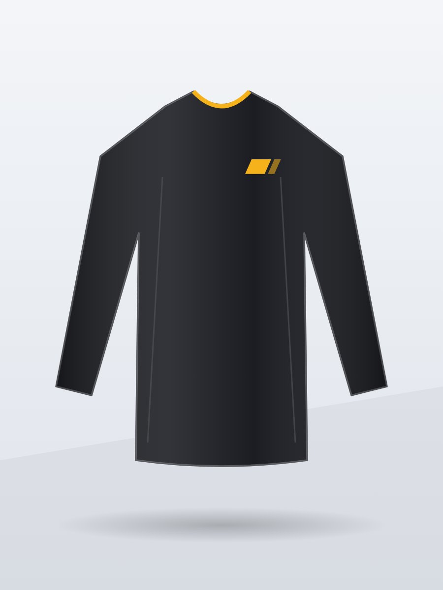 Core Compression Long Sleeve, Black, front view