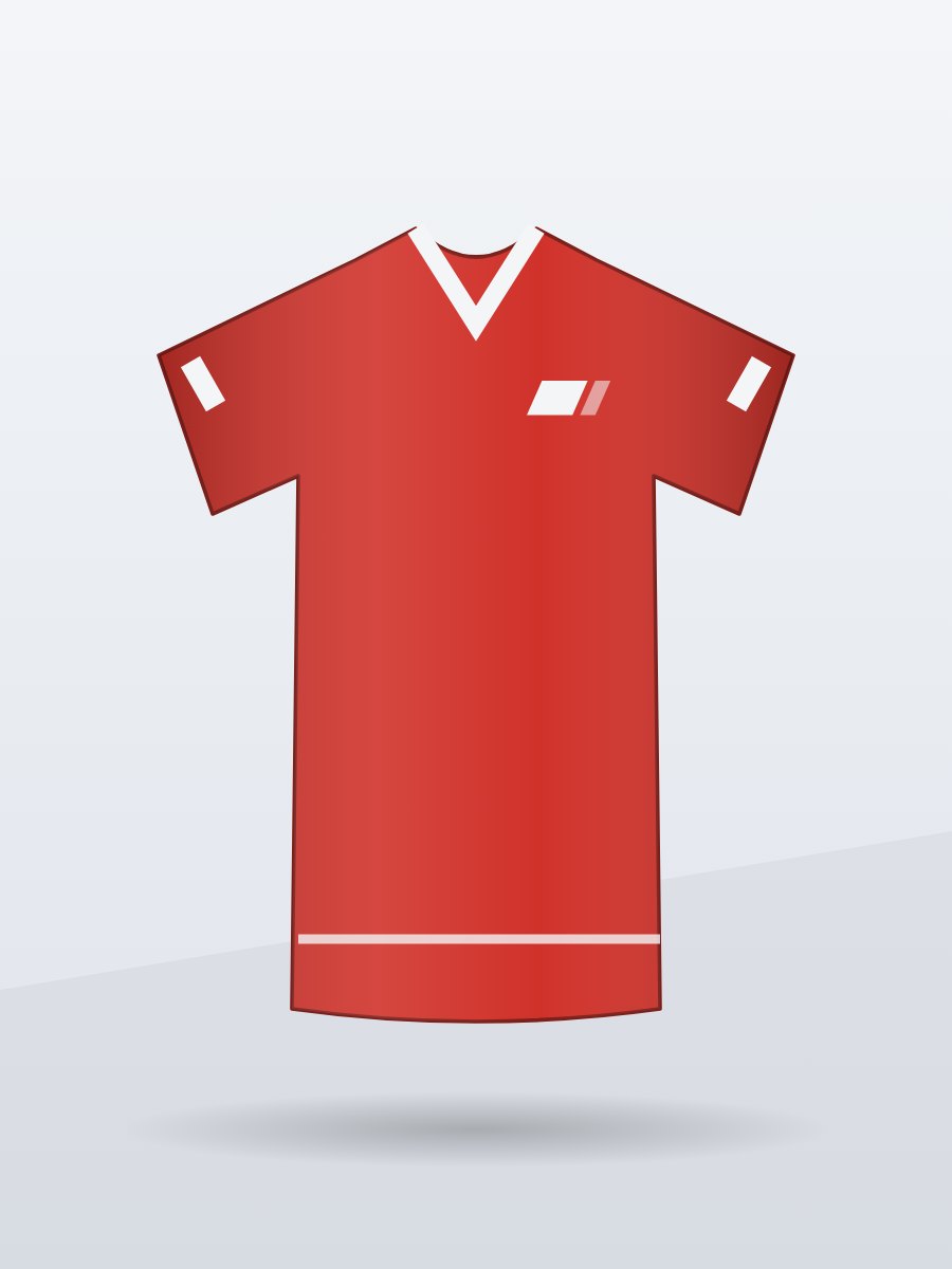 Derby Football Jersey, Red, front view