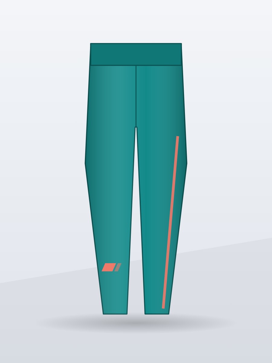 Flow High-Rise Leggings, Teal, front view