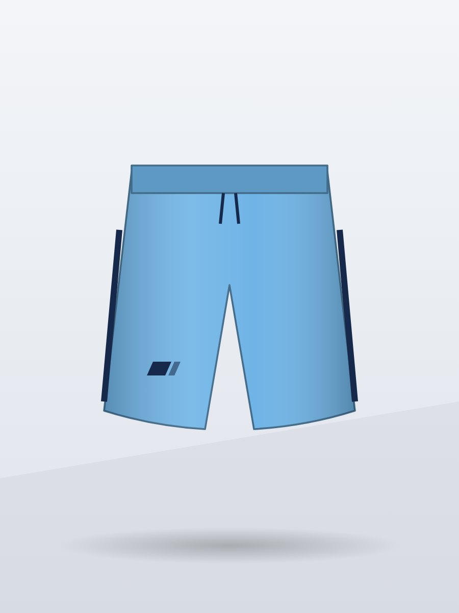Sprint 3-inch Run Shorts, Sky Blue, front view