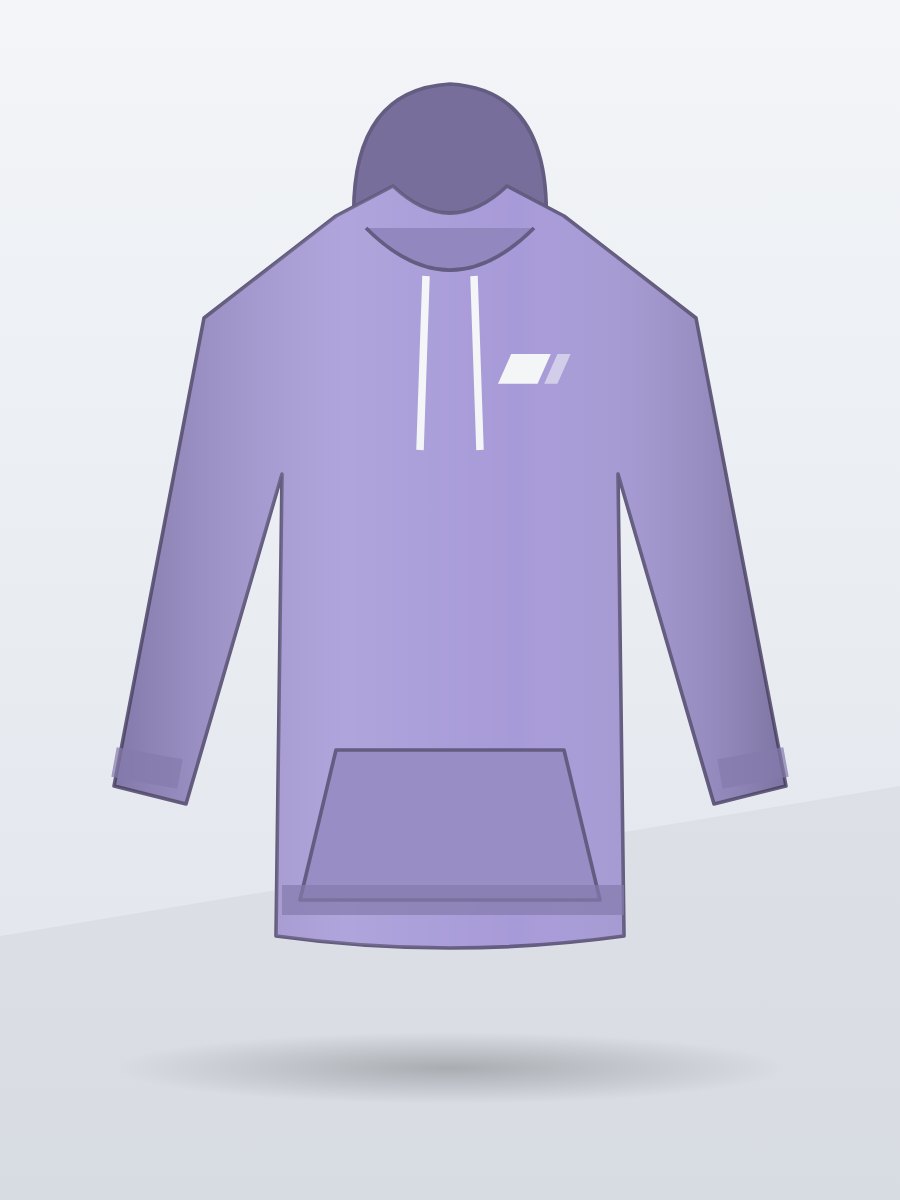 Studio Zip Hoodie, Lavender, front view