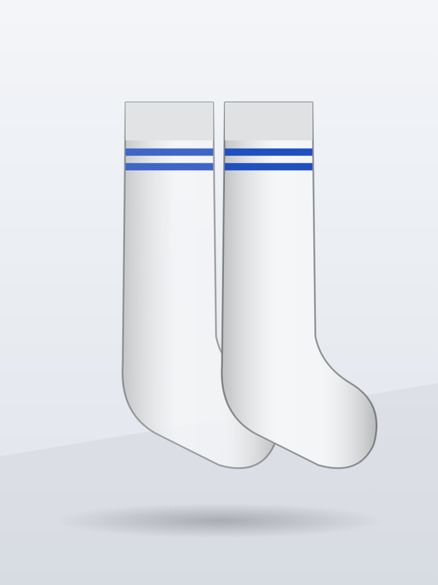 Cushioned Crew Socks (3 pairs), White, front view